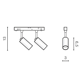 Трековый LED светильник для магнитного трека Azzardo Nikki Track Magnetic AZ4593