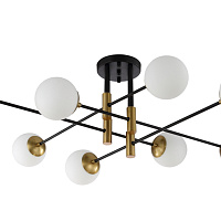 Большая люстра Crystal Lux FIDEL PL8 BLACK