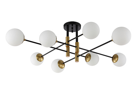 Большая люстра Crystal Lux FIDEL PL8 BLACK