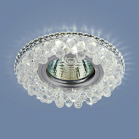 Встраиваемый потолочный светильник с LED подсветкой Elektrostandard 2211 MR16 CL прозрачный