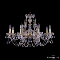 Хрустальная подвесная люстра Bohemia IVELE Crystal 1406/8/240/G/Balls