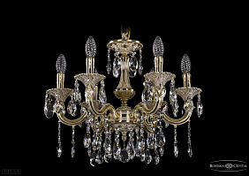 Литая подвесная люстра с хрусталем Bohemia IVELE Crystal 1707/6/125/A/GI