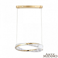 Подвесная хрустальная светодиодная люстра Arte Milano 318311/D600 GD