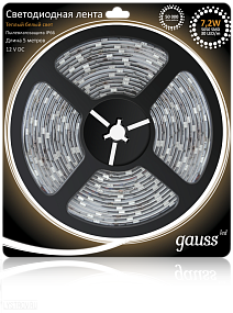 Светодиодная лента GAUSS 7.2 Вт/м 5050 SMD 2700K