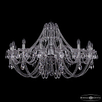 Большая хрустальная люстра Bohemia IVELE Crystal 1406/16/400 Ni
