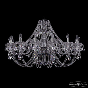 Большая хрустальная люстра Bohemia IVELE Crystal 1406/16/400 Ni