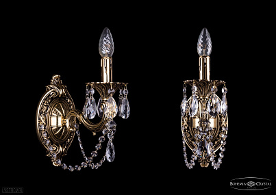 Бра литое с хрусталем Bohemia IVELE Crystal 1702B/1/175 C/GB