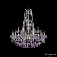 Большая хрустальная люстра Bohemia IVELE Crystal 1410/12+6/300/h-95 G V7010