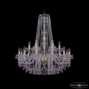 Большая хрустальная люстра Bohemia IVELE Crystal 1410/12+6/300/h-95 G V7010