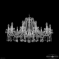 Большая хрустальная люстра Bohemia IVELE Crystal 1413/12/360 Ni
