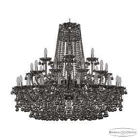 Большая хрустальная люстра Bohemia IVELE Crystal 1409/20+10+5/400 Ni M781