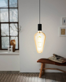 Светодиодная лампа D165, 8W(E27), 2100K, 600lm, янтарный EGLO LM_LED_E27 11838