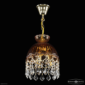 Хрустальный подвесной светильник Bohemia IVELE Crystal 5478/22 G Amber/M-1G Leafs