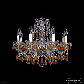 Хрустальная подвесная люстра Bohemia IVELE Crystal 1410/8/160 G V1003