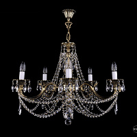 Литая подвесная люстра с хрусталем Bohemia IVELE Crystal 1702/5/265/C/GB