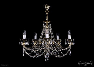 Литая подвесная люстра с хрусталем Bohemia IVELE Crystal 1702/5/265/C/GB