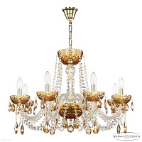 Хрустальная подвесная люстра Bohemia IVELE Crystal 5402/8/240 G Amber/M-1F K721