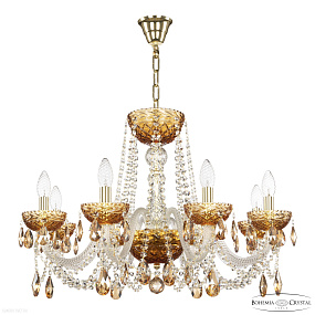 Хрустальная подвесная люстра Bohemia IVELE Crystal 5402/8/240 G Amber/M-1F K721