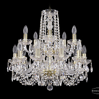 Хрустальная подвесная люстра Bohemia IVELE Crystal 1402/10+5/195/2d/G