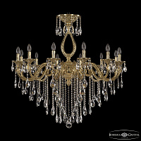 Большая хрустальная люстра Bohemia Ivele Crystal Florence 71301/12/360 B G