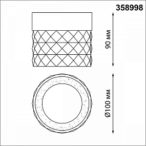 Накладной светодиодный светильник NOVOTECH AURA 358998