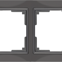 Рамка на 2 поста (серо-коричневый, basic) Werkel WL03-Frame-02