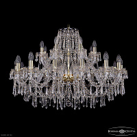 Большая хрустальная люстра Bohemia IVELE Crystal 1403/16+8/360 G