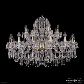 Большая хрустальная люстра Bohemia IVELE Crystal 1403/16+8/360 G