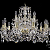 Хрустальная подвесная люстра Bohemia IVELE Crystal 1402/10+5/240/G