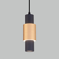 Подвесной светодиодный светильник Eurosvet Bento 50204/1 LED черный/матовое золото