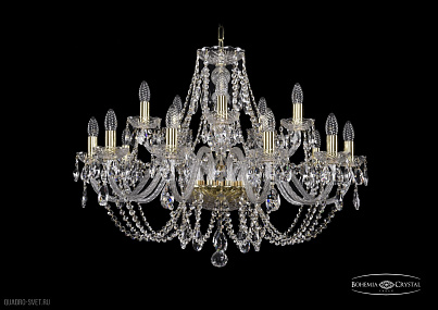 Хрустальная подвесная люстра Bohemia IVELE Crystal 1406/10+5/300/G