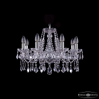 Хрустальная подвесная люстра Bohemia IVELE Crystal 1413/8/200/Ni/Leafs