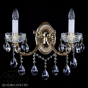 Бра ARTGLASS CR 0006-02-20-BRASS-ANTIQUE-CE