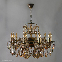 Люстра большая AMBIENTE Granada 2118/10 PB Honey Leaf