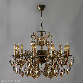 Люстра большая AMBIENTE Granada 2118/10 PB Honey Leaf