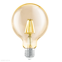 Cветодиодная лампа филаментная G95, 1х4W (E27), Ø95, L145, 2200K, 330lm, янтарь EGLO LM_LED_E27 1152