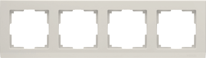 Рамка на 4 поста (слоновая кость) Werkel WL04-Frame-04-ivory