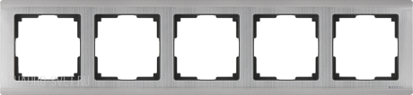 Рамка на 5 постов (глянцевый никель) Werkel WL02-Frame-05