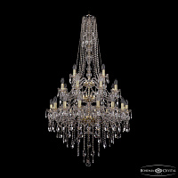 Большая хрустальная люстра Bohemia IVELE Crystal 1415/16+8+4/300/h-155/3d G
