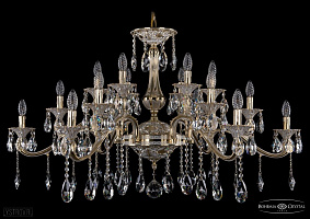 Литая подвесная люстра с хрусталем Bohemia IVELE Crystal 1709/18/410/A/GW