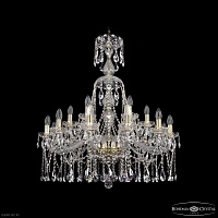 Большая хрустальная люстра Bohemia IVELE Crystal 1413/12+6/300/XL-95 G