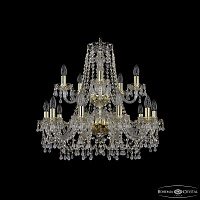 Хрустальная подвесная люстра Bohemia IVELE Crystal 1410/10+5/240/2d G V0300