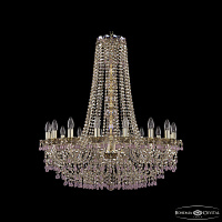 Большая хрустальная люстра Bohemia IVELE Crystal 1410/16/300/h-95 G V7010 M801