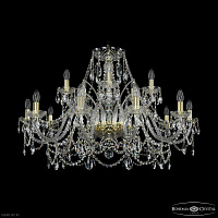 Большая хрустальная люстра Bohemia IVELE Crystal 1411/10+5/360 G