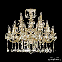 Большая хрустальная люстра Bohemia Ivele Crystal Verona 72101/12+6+6/300/2d A GW