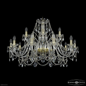 Большая хрустальная люстра Bohemia IVELE Crystal 1411/10+5/360 G