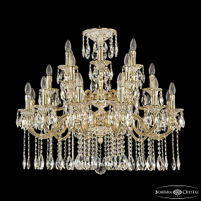 Большая хрустальная люстра Bohemia Ivele Crystal Verona 72101/12+6+6/300/2d A GW