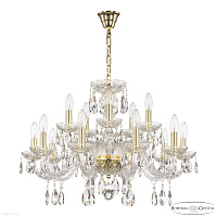 Хрустальная подвесная люстра Bohemia IVELE Crystal 117/10+5/240 G