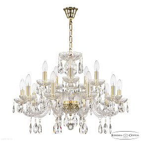 Хрустальная подвесная люстра Bohemia IVELE Crystal 117/10+5/240 G