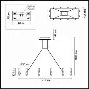 Большая светодиодная люстра Odeon Light Candel 5009/48LA